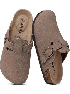 Cozy Genuine Suede Clogs for Women & Men | Cork Footbed Mules | Potato Shoes